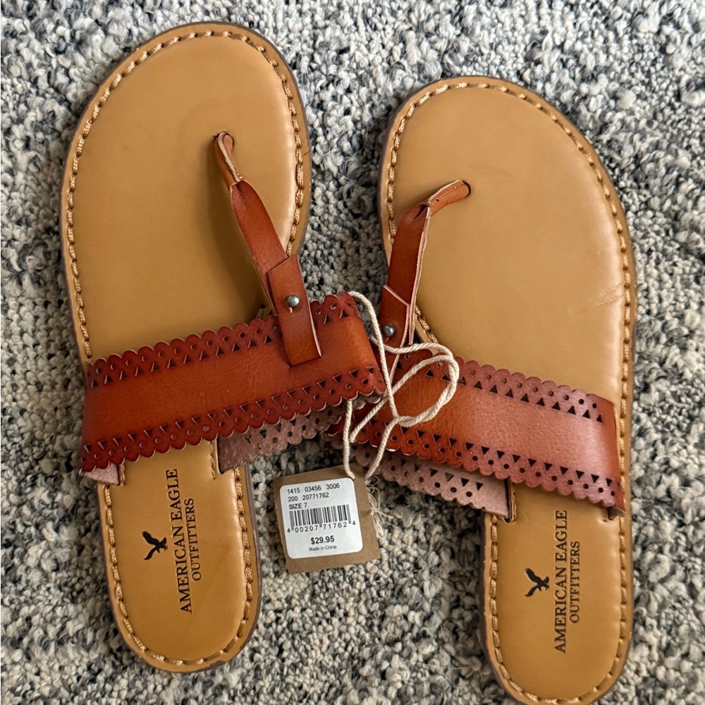 American Eagle Outfitters Brown Tan Sandals